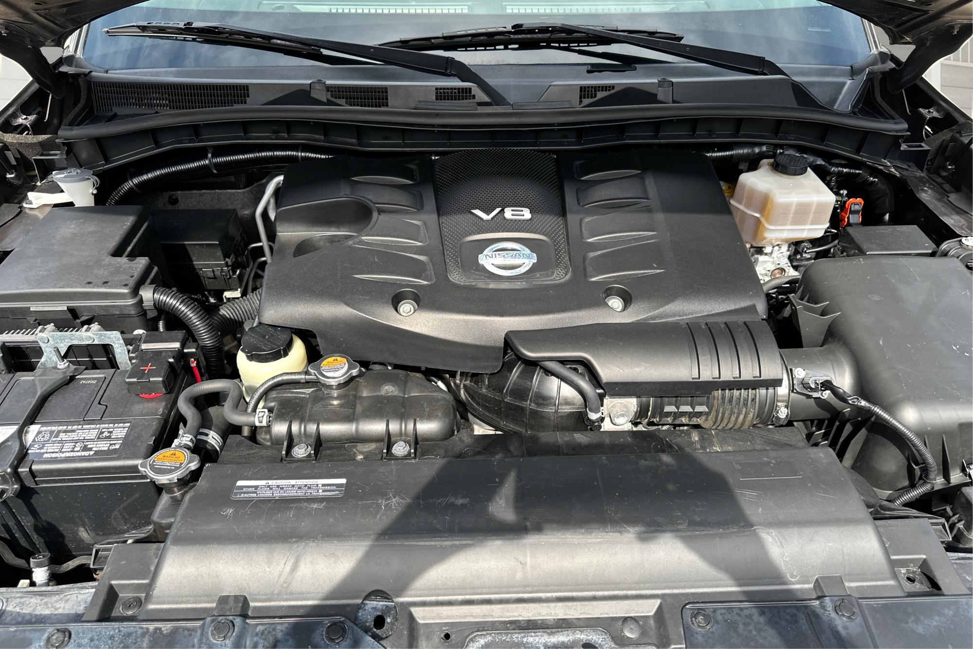2018 Brown Nissan Armada Platinum 2WD (JN8AY2ND1J9) with an 5.6L V8 DOHC 32V engine, 7A transmission, located at 767 S State Road, Pleasant Grove, UT, 84062, (801) 785-1058, 40.354839, -111.736687 - Photo#10