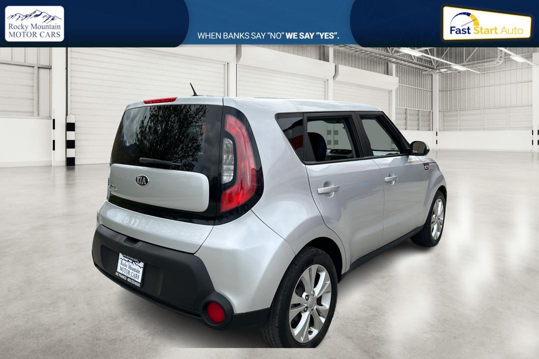 2014 Silver Kia Soul + (KNDJP3A52E7) with an 2.0L L4 DOHC 16V engine, 6-Speed Automatic transmission, located at 767 S State Road, Pleasant Grove, UT, 84062, (801) 785-1058, 40.354839, -111.736687 - Photo #2