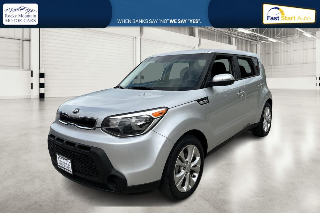 2014 Silver Kia Soul + (KNDJP3A52E7) with an 2.0L L4 DOHC 16V engine, 6-Speed Automatic transmission, located at 767 S State Road, Pleasant Grove, UT, 84062, (801) 785-1058, 40.354839, -111.736687 - Photo #6
