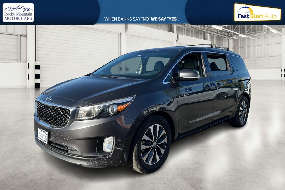 2016 Gray Kia Sedona EX (KNDMC5C18G6) with an 3.3L V6 DOHC 24V engine, 6-Speed Automatic transmission, located at 767 S State Road, Pleasant Grove, UT, 84062, (801) 785-1058, 40.354839, -111.736687 - Photo #6