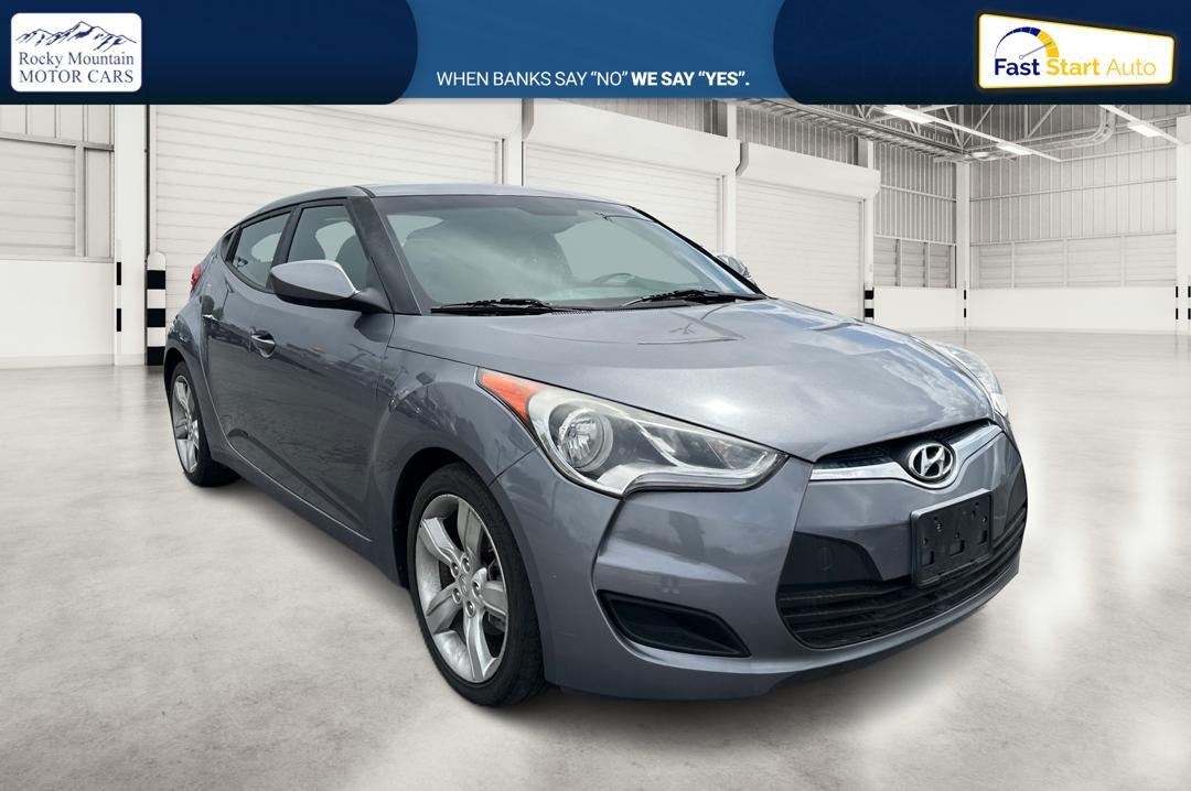 2015 Gray Hyundai Veloster Base 6MT (KMHTC6AD0FU) with an 1.6L L4 DOHC 16V engine, 6-Speed Manual transmission, located at 7755 State Street, Midvale, UT, 84047, (801) 753-9063, 40.610329, -111.892159 - Photo #0