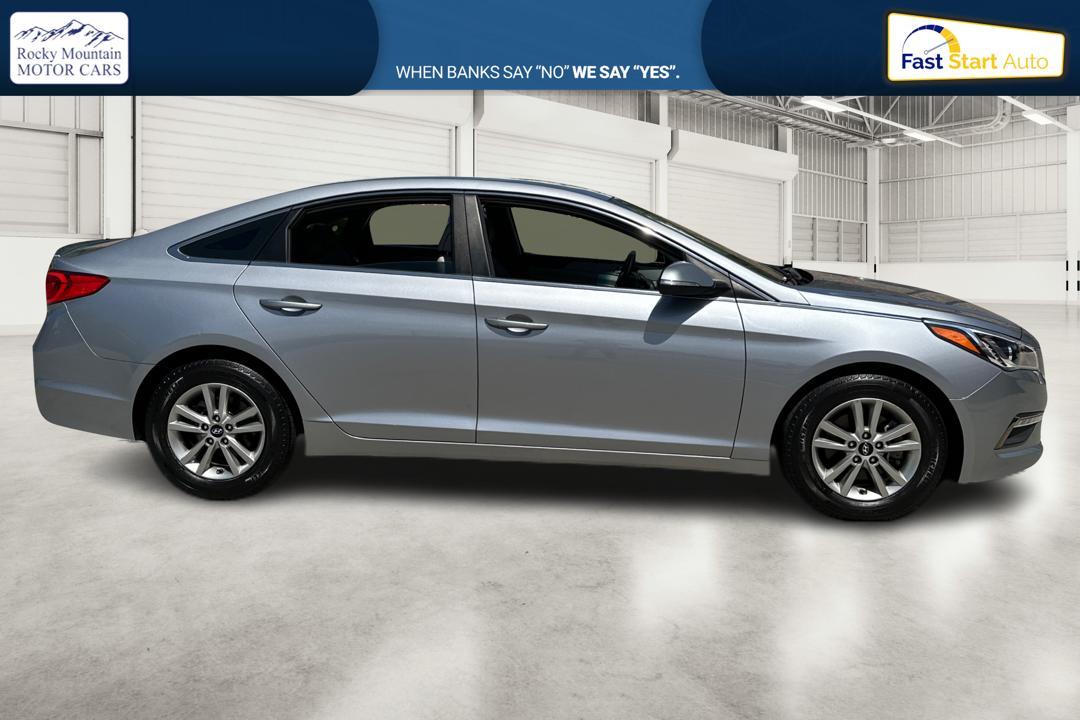 2015 Gray Hyundai Sonata ECO (5NPE24AA2FH) with an 1.6L L4 DOHC 16V engine, 7-Speed Automatic transmission, located at 767 S State Road, Pleasant Grove, UT, 84062, (801) 785-1058, 40.354839, -111.736687 - Photo #1