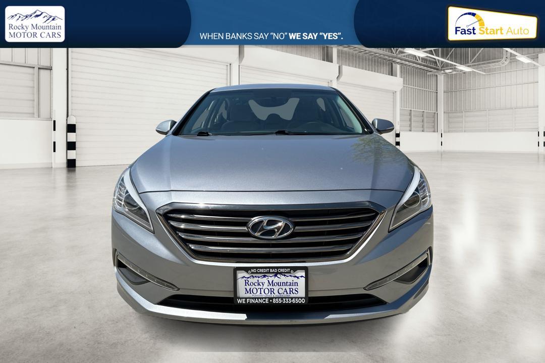 2015 Gray Hyundai Sonata ECO (5NPE24AA2FH) with an 1.6L L4 DOHC 16V engine, 7-Speed Automatic transmission, located at 767 S State Road, Pleasant Grove, UT, 84062, (801) 785-1058, 40.354839, -111.736687 - Photo #7