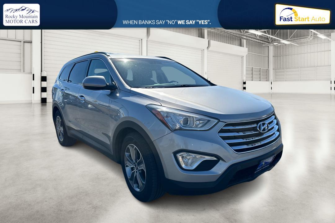 2014 Silver Hyundai Santa Fe GLS AWD (KM8SMDHF2EU) with an 3.3L V6 DOHC 24V engine, 6-Speed Automatic transmission, located at 7755 State Street, Midvale, UT, 84047, (801) 753-9063, 40.610329, -111.890656 - Photo #0