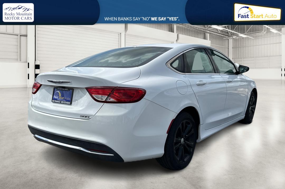 2015 White Chrysler 200 Limited (1C3CCCAB9FN) with an 2.4L L4 DOHC 16V engine, 9-Speed Automatic transmission, located at 7755 State Street, Midvale, UT, 84047, (801) 753-9063, 40.610329, -111.892159 - Photo #2