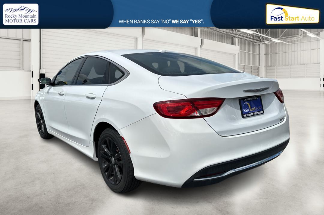 2015 White Chrysler 200 Limited (1C3CCCAB9FN) with an 2.4L L4 DOHC 16V engine, 9-Speed Automatic transmission, located at 7755 State Street, Midvale, UT, 84047, (801) 753-9063, 40.610329, -111.892159 - Photo #4