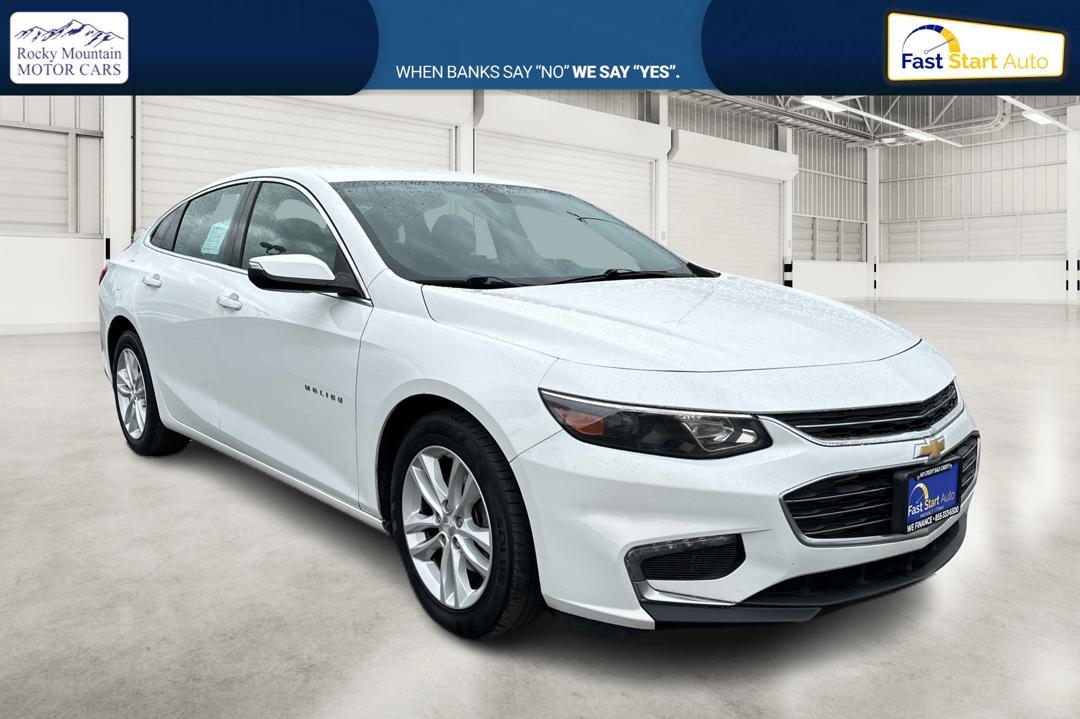 2017 White Chevrolet Malibu 1LT (1G1ZE5STXHF) with an 1.5L L4 DOHC 16V engine, 6A transmission, located at 7755 State Street, Midvale, UT, 84047, (801) 753-9063, 40.610329, -111.890656 - Photo #0