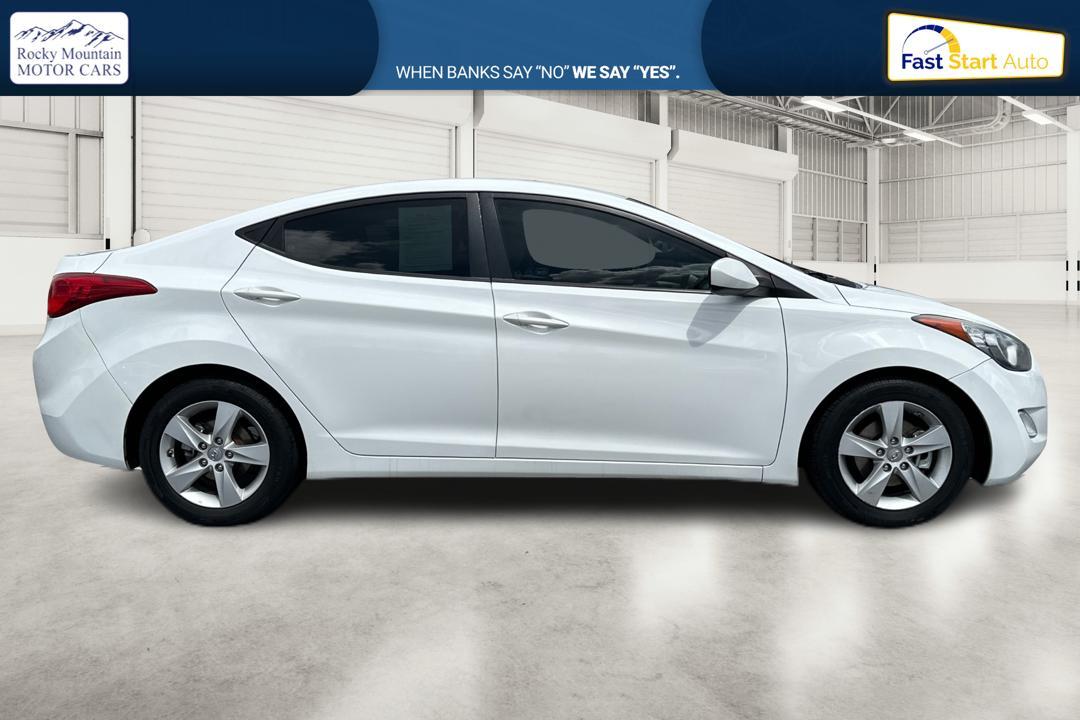 2013 White Hyundai Elantra Limited (5NPDH4AEXDH) with an 1.8L L4 DOHC 16V engine, 6-Speed Automatic transmission, located at 7755 State Street, Midvale, UT, 84047, (801) 753-9063, 40.610329, -111.892159 - Photo #1