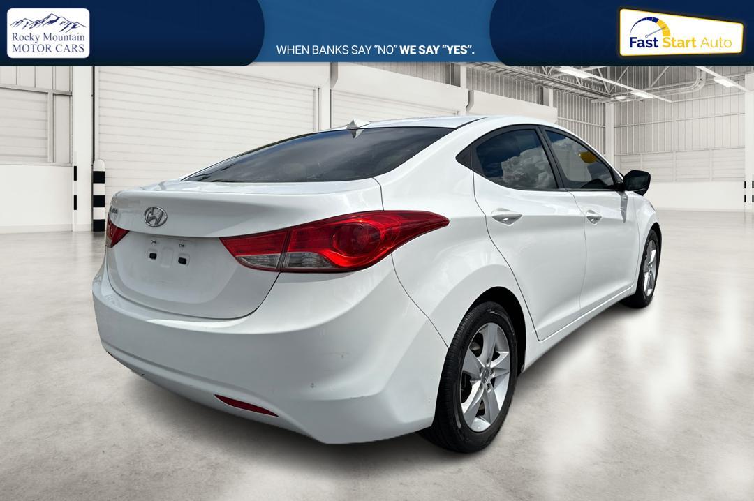 2013 White Hyundai Elantra Limited (5NPDH4AEXDH) with an 1.8L L4 DOHC 16V engine, 6-Speed Automatic transmission, located at 7755 State Street, Midvale, UT, 84047, (801) 753-9063, 40.610329, -111.890656 - Photo #2