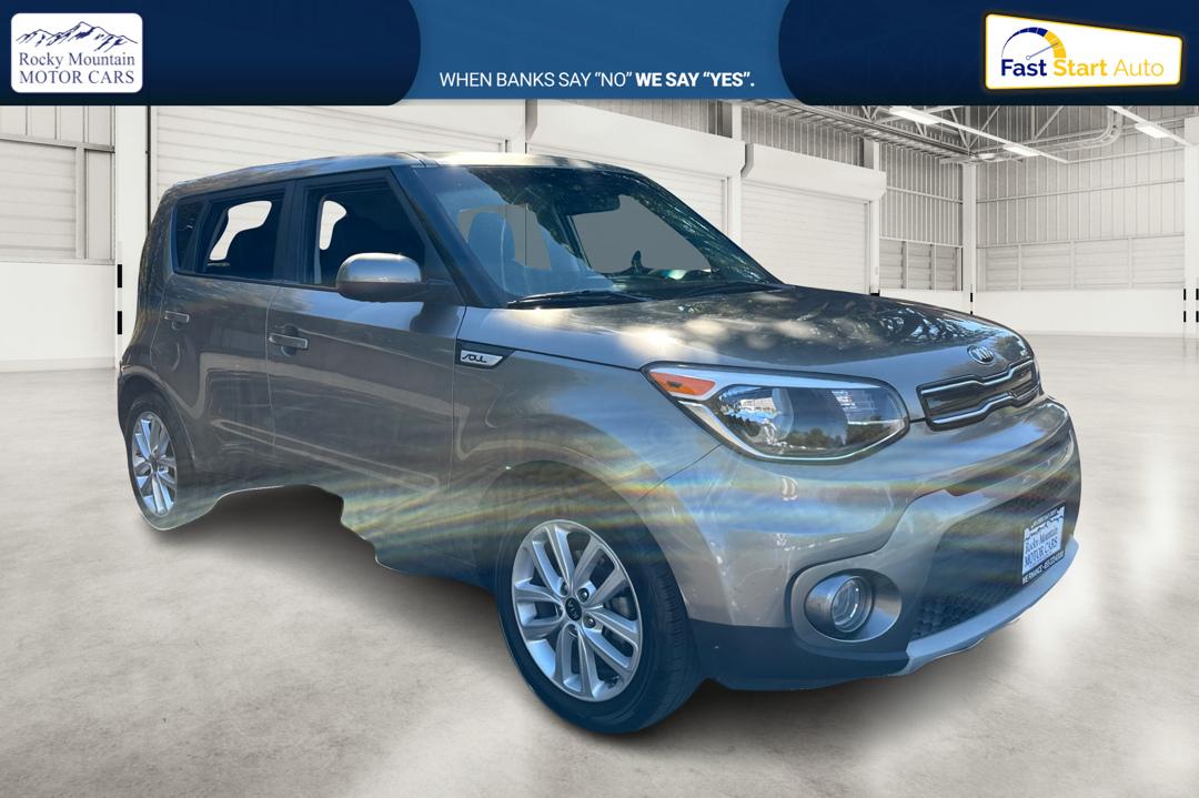 2019 Gray Kia Soul + (KNDJP3A52K7) with an 2.0L L4 DOHC 16V engine, 6A transmission, located at 767 S State Road, Pleasant Grove, UT, 84062, (801) 785-1058, 40.354839, -111.736687 - Photo#0