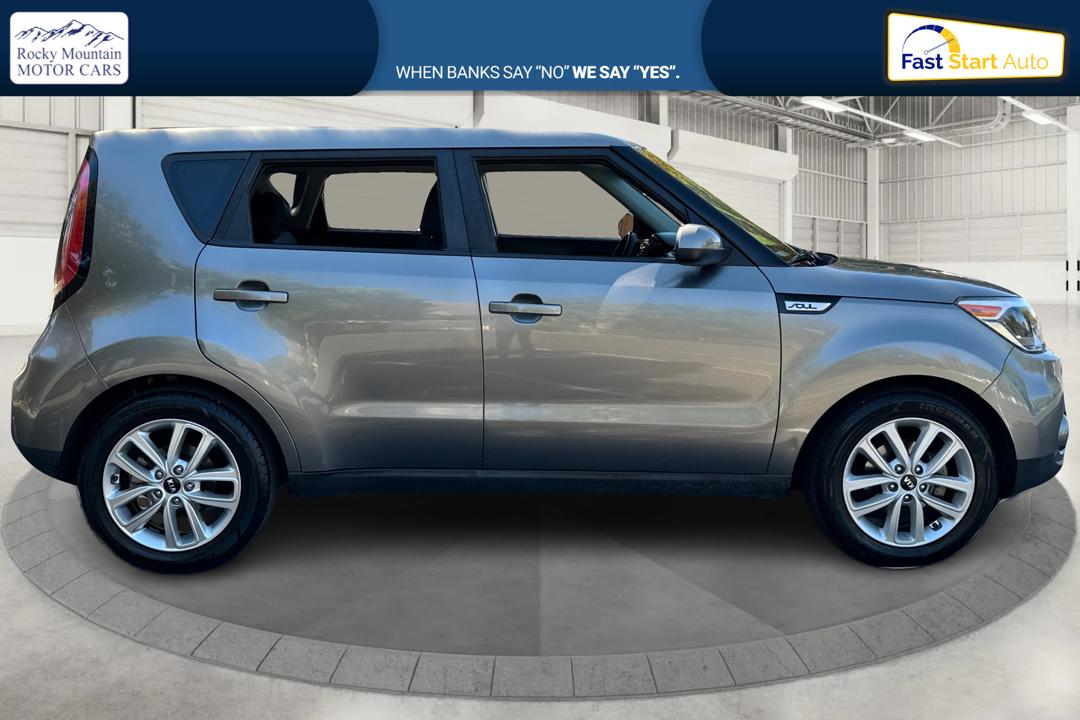 2019 Gray Kia Soul + (KNDJP3A52K7) with an 2.0L L4 DOHC 16V engine, 6A transmission, located at 767 S State Road, Pleasant Grove, UT, 84062, (801) 785-1058, 40.354839, -111.736687 - Photo#1