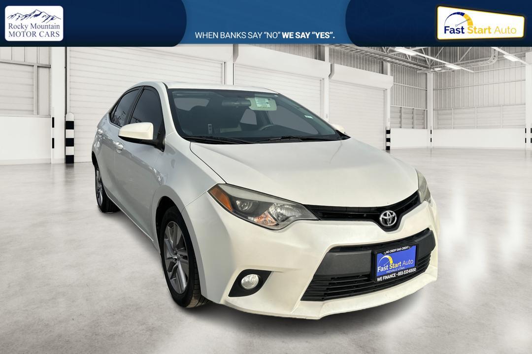 2014 White Toyota Corolla ECO CVT (5YFBPRHE1EP) with an 1.8L L4 DOHC 16V engine, Continuously Variable Transmission transmission, located at 7755 State Street, Midvale, UT, 84047, (801) 753-9063, 40.610329, -111.892159 - Photo#0