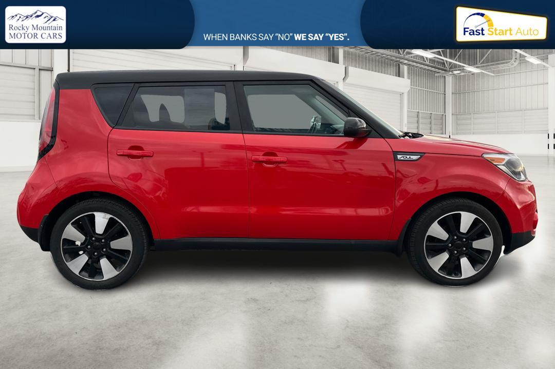 2019 Red Kia Soul + (KNDJP3A59K7) with an 2.0L L4 DOHC 16V engine, 6A transmission, located at 7755 State Street, Midvale, UT, 84047, (801) 753-9063, 40.610329, -111.890656 - Photo#1