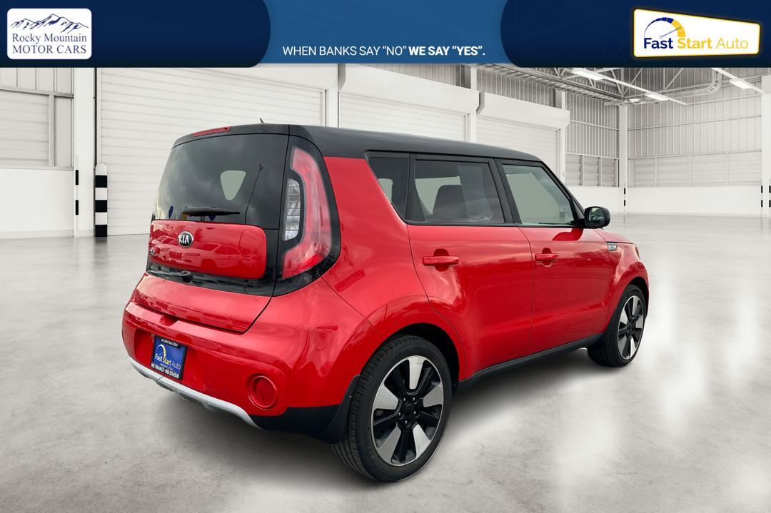 2019 Red Kia Soul + (KNDJP3A59K7) with an 2.0L L4 DOHC 16V engine, 6A transmission, located at 7755 State Street, Midvale, UT, 84047, (801) 753-9063, 40.610329, -111.892159 - Photo#2