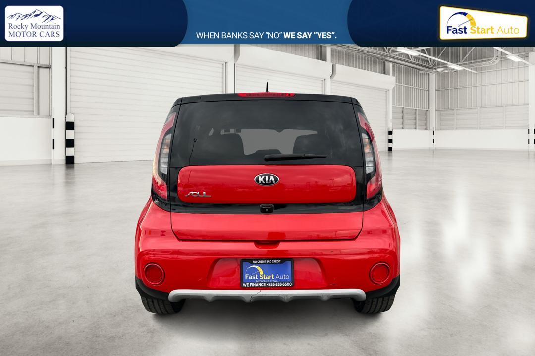 2019 Red Kia Soul + (KNDJP3A59K7) with an 2.0L L4 DOHC 16V engine, 6A transmission, located at 7755 State Street, Midvale, UT, 84047, (801) 753-9063, 40.610329, -111.890656 - Photo#4