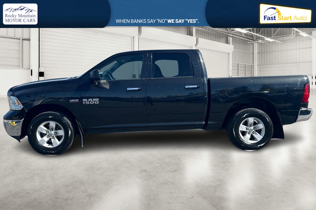 2018 Black RAM 1500 SLT Crew Cab SWB 4WD (1C6RR7LT4JS) with an 5.7L V8 OHV 16V engine, 8A transmission, located at 7755 State Street, Midvale, UT, 84047, (801) 753-9063, 40.610329, -111.892159 - Photo#6