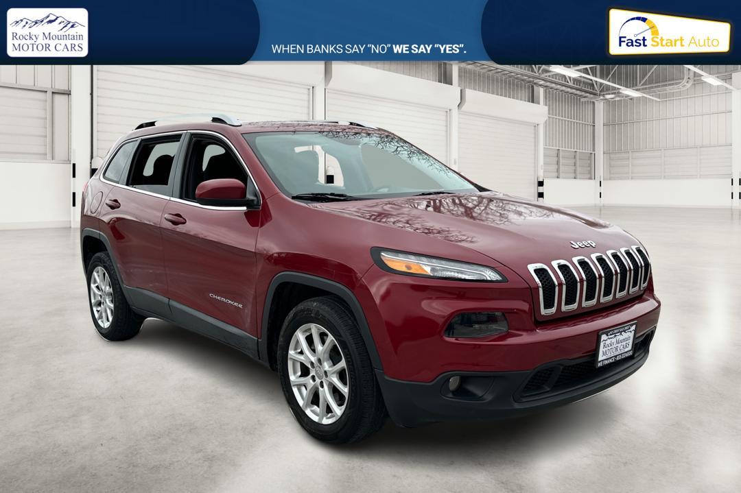 2017 Red Jeep Cherokee Latitude FWD (1C4PJLCB0HD) with an 2.4L L4 DOHC 16V engine, 9A transmission, located at 344 S Washington Blvd, Ogden, UT, 84404, (801) 399-1799, 41.255482, -111.970848 - Photo#0