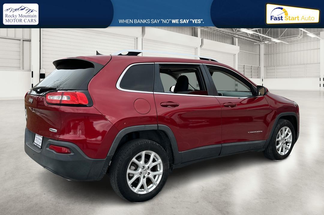 2017 Red Jeep Cherokee Latitude FWD (1C4PJLCB0HD) with an 2.4L L4 DOHC 16V engine, 9A transmission, located at 344 S Washington Blvd, Ogden, UT, 84404, (801) 399-1799, 41.255482, -111.970848 - Photo#2