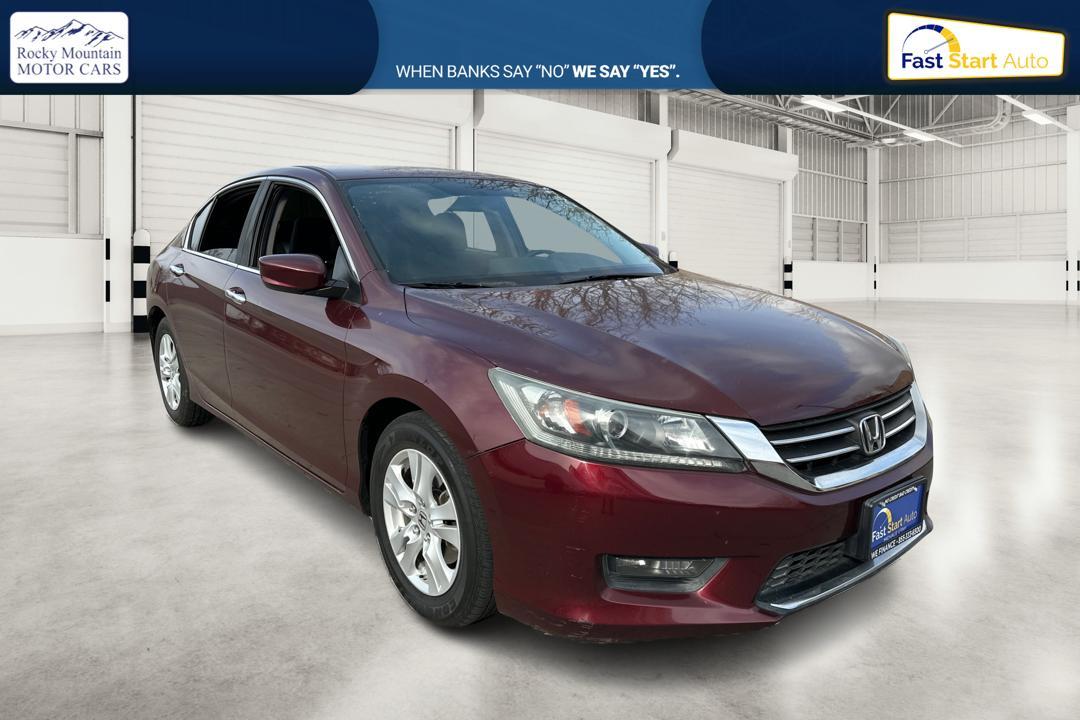 2014 Red Honda Accord Sport Sedan CVT (1HGCR2F5XEA) with an 2.4L L4 DOHC 16V engine, Continuously Variable Transmission transmission, located at 767 S State Road, Pleasant Grove, UT, 84062, (801) 785-1058, 40.354839, -111.736687 - Photo#0