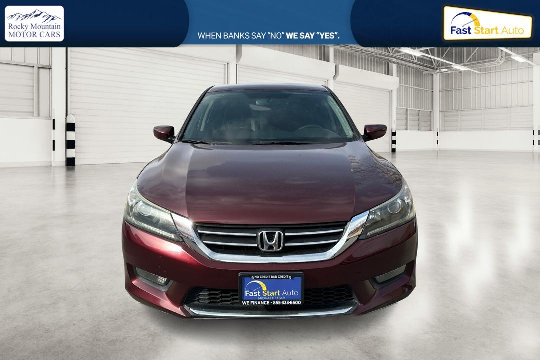 2014 Red Honda Accord Sport Sedan CVT (1HGCR2F5XEA) with an 2.4L L4 DOHC 16V engine, Continuously Variable Transmission transmission, located at 767 S State Road, Pleasant Grove, UT, 84062, (801) 785-1058, 40.354839, -111.736687 - Photo#9