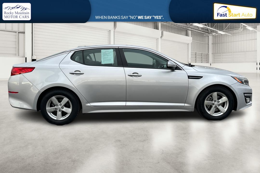 2014 Silver Kia Optima LX (KNAGM4A71E5) with an 2.4L L4 DOHC 16V engine, 6-Speed Automatic transmission, located at 7755 State Street, Midvale, UT, 84047, (801) 753-9063, 40.610329, -111.890656 - Photo#1