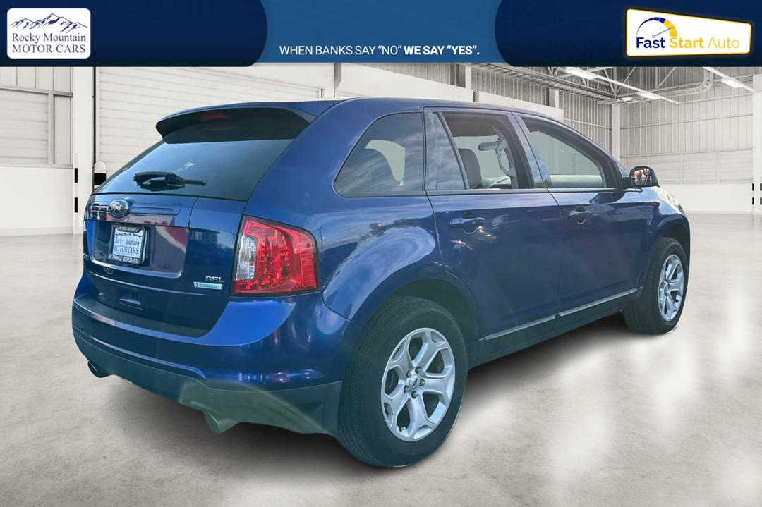 2013 Blue Ford Edge SEL FWD (2FMDK3J94DB) with an 2.0L L4 DOHC 16V engine, 6-Speed Automatic transmission, located at 767 S State Road, Pleasant Grove, UT, 84062, (801) 785-1058, 40.354839, -111.736687 - Photo#2