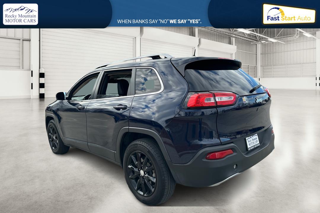 2016 Blue Jeep Cherokee Limited 4WD (1C4PJMDB7GW) with an 2.4L L4 DOHC 16V engine, 9A transmission, located at 767 S State Road, Pleasant Grove, UT, 84062, (801) 785-1058, 40.354839, -111.736687 - Photo#5