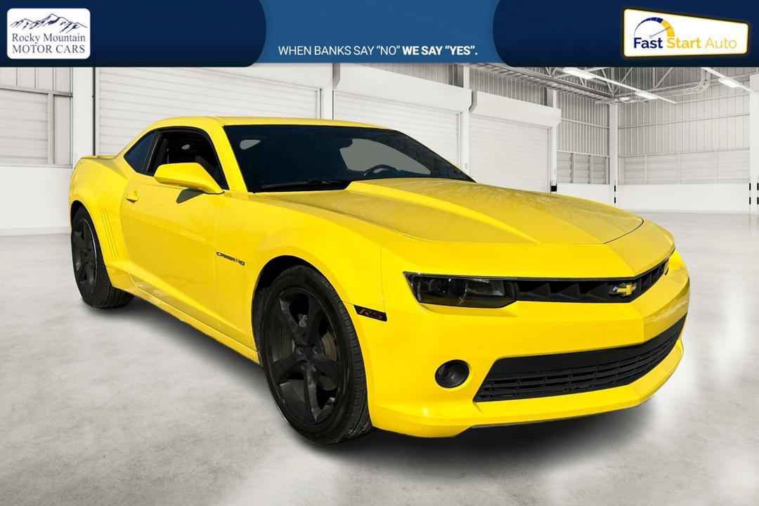 2015 Yellow Chevrolet Camaro 1LT Coupe (2G1FD1E37F9) with an 3.6L V6 DOHC 24V FFV engine, 6-Speed Automatic transmission, located at 767 S State Road, Pleasant Grove, UT, 84062, (801) 785-1058, 40.354839, -111.736687 - Photo#0