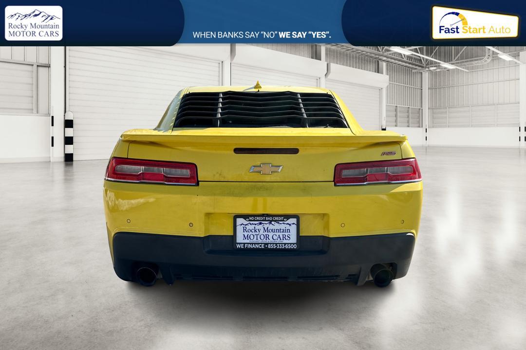 2015 Yellow Chevrolet Camaro 1LT Coupe (2G1FD1E37F9) with an 3.6L V6 DOHC 24V FFV engine, 6-Speed Automatic transmission, located at 767 S State Road, Pleasant Grove, UT, 84062, (801) 785-1058, 40.354839, -111.736687 - Photo#4