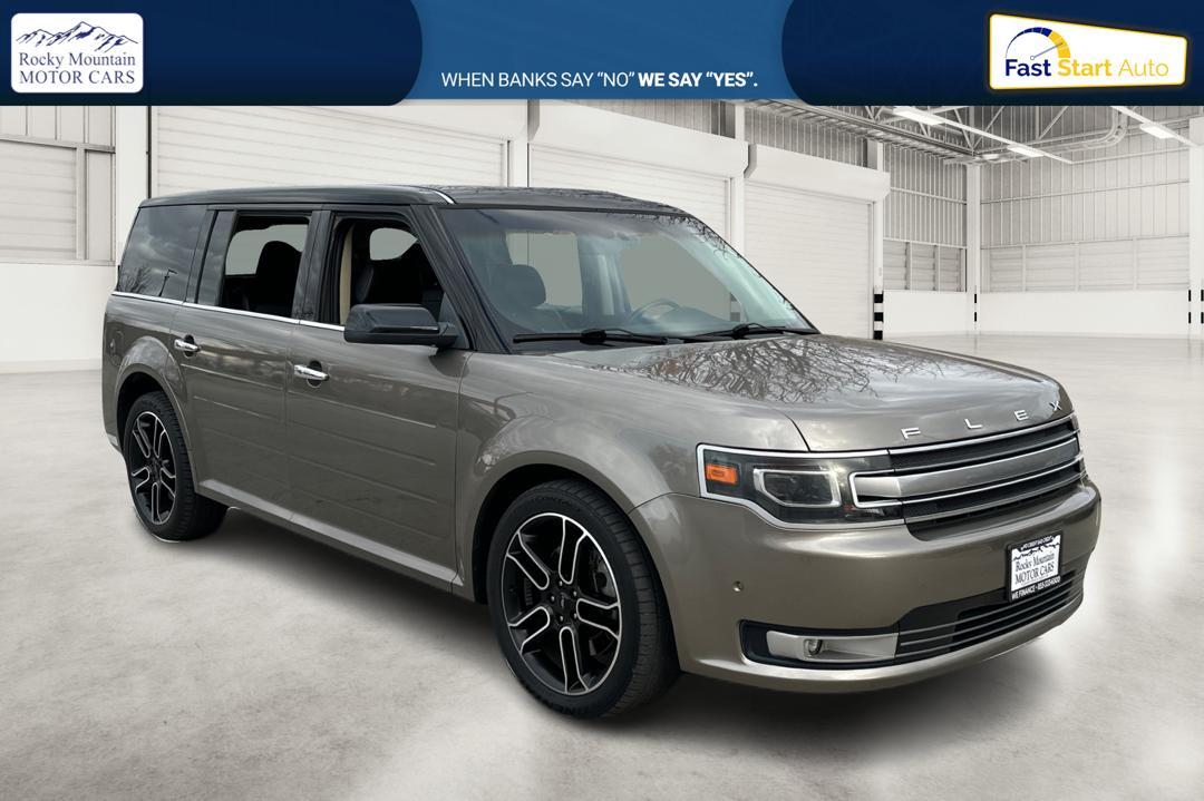 2013 Gray Ford Flex Limited AWD (2FMHK6DT0DB) with an 3.5L V6 DOHC 24V engine, 6-Speed Automatic Overdrive transmission, located at 767 S State Road, Pleasant Grove, UT, 84062, (801) 785-1058, 40.354839, -111.736687 - Photo#0