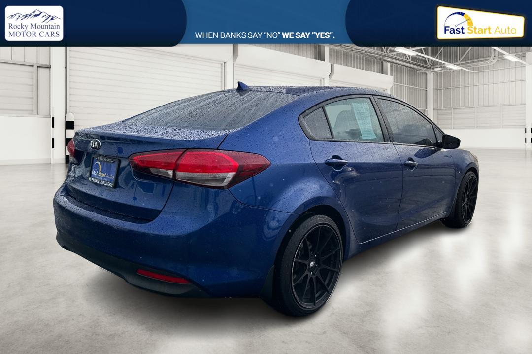 2018 Blue Kia Forte LX 6M (3KPFK4A77JE) with an 2.0L L4 DOHC 16V engine, 6M transmission, located at 7755 State Street, Midvale, UT, 84047, (801) 753-9063, 40.610329, -111.892159 - Photo#2