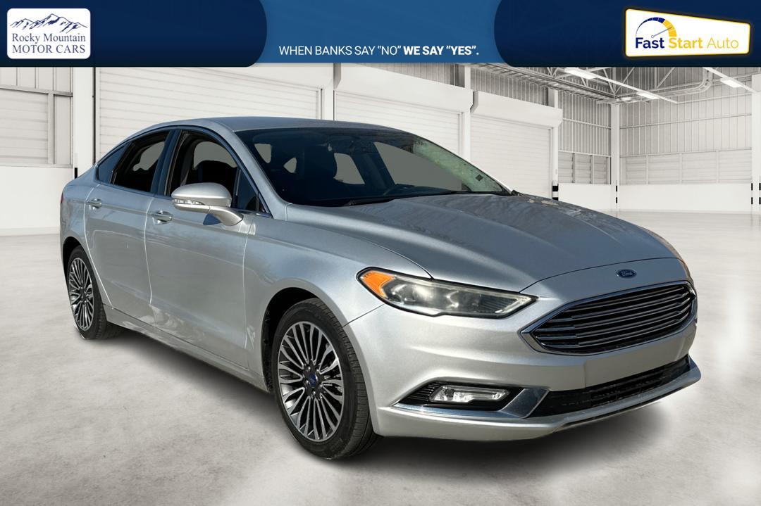 2017 Silver Ford Fusion Titanium (3FA6P0K93HR) with an 2.0L L4 DOHC 16V engine, 6A transmission, located at 767 S State Road, Pleasant Grove, UT, 84062, (801) 785-1058, 40.354839, -111.736687 - Photo#0