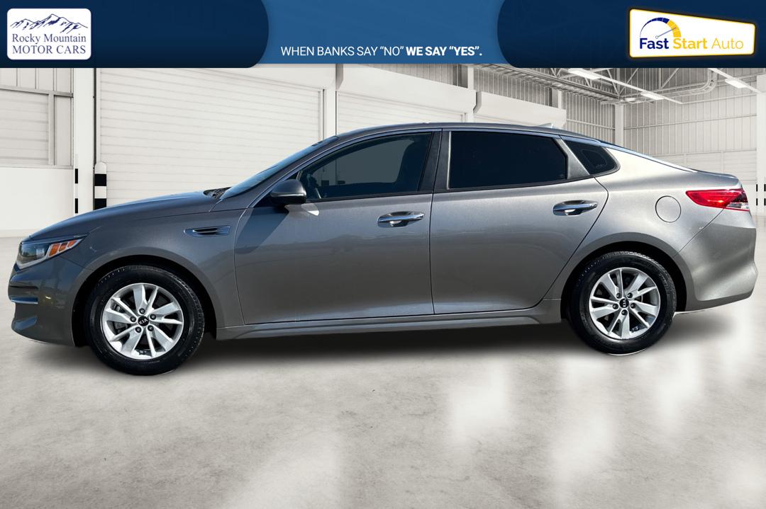 2018 Gray Kia Optima LX (5XXGT4L3XJG) with an 2.4L L4 DOHC 16V engine, 6A transmission, located at 7755 State Street, Midvale, UT, 84047, (801) 753-9063, 40.610329, -111.892159 - Photo#6