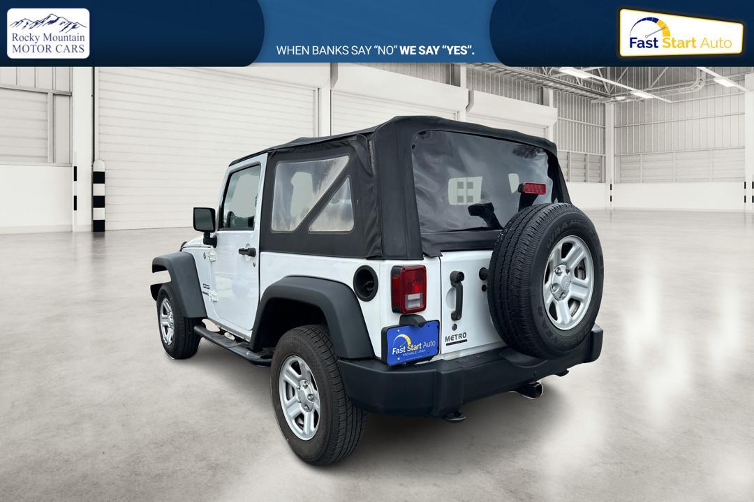 2012 White Jeep Wrangler Sport 4WD (1C4AJWAG0CL) with an 3.6L V6 DOHC 24V FFV engine, Automatic, 5-Spd transmission, located at 7755 State Street, Midvale, UT, 84047, (801) 753-9063, 40.610329, -111.892159 - Photo#5