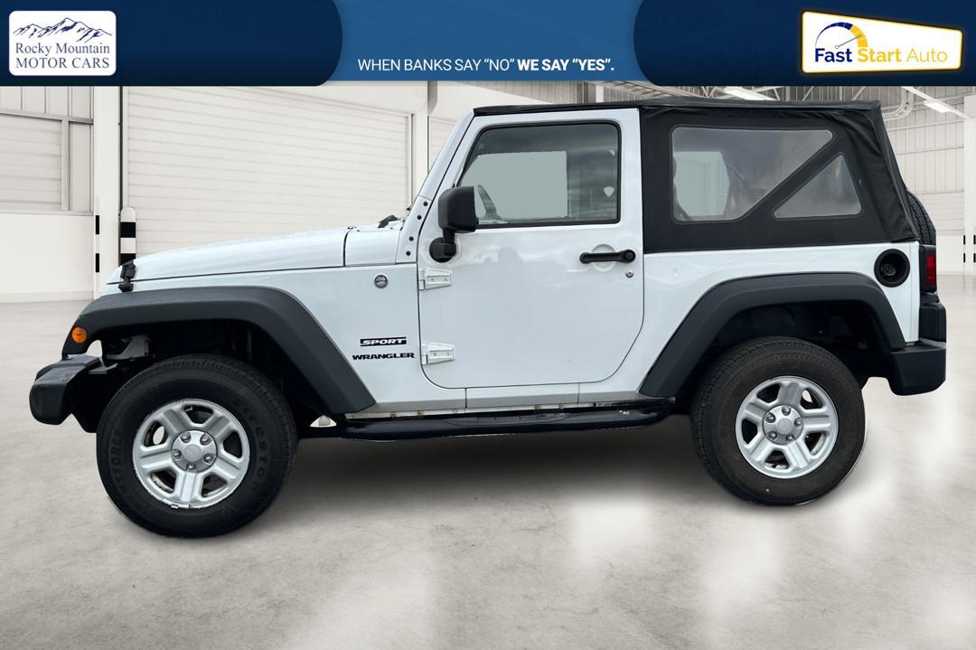 2012 White Jeep Wrangler Sport 4WD (1C4AJWAG0CL) with an 3.6L V6 DOHC 24V FFV engine, Automatic, 5-Spd transmission, located at 7755 State Street, Midvale, UT, 84047, (801) 753-9063, 40.610329, -111.892159 - Photo#6