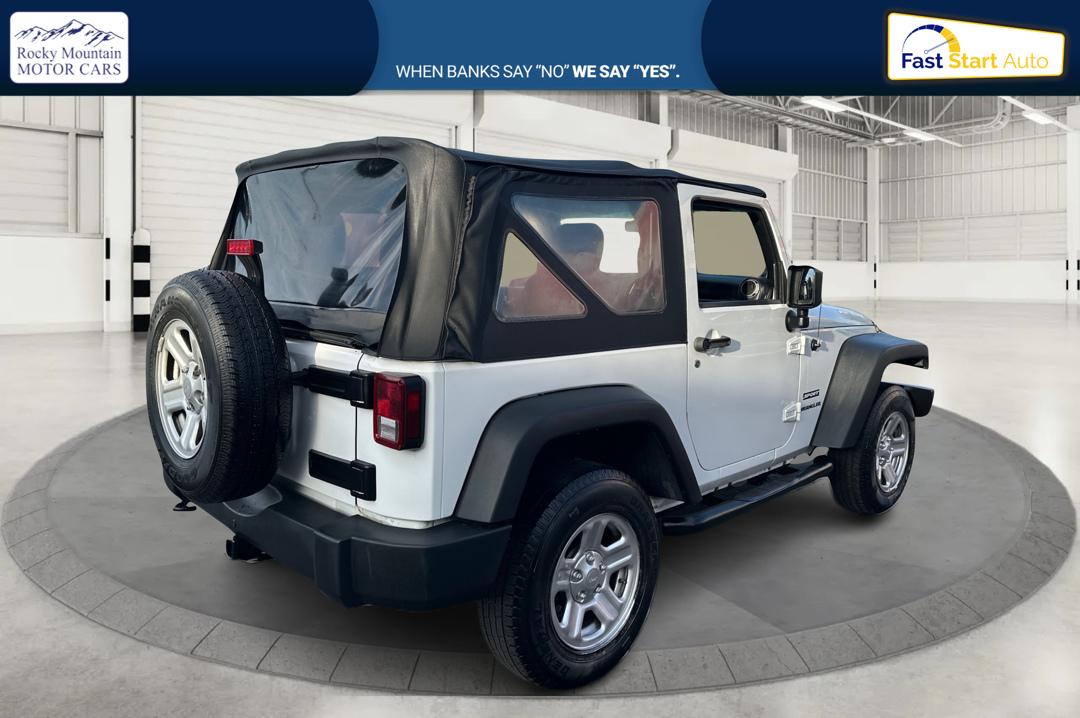 2012 White Jeep Wrangler Sport 4WD (1C4AJWAG0CL) with an 3.6L V6 DOHC 24V FFV engine, Automatic, 5-Spd transmission, located at 767 S State Road, Pleasant Grove, UT, 84062, (801) 785-1058, 40.354839, -111.736687 - Photo#2