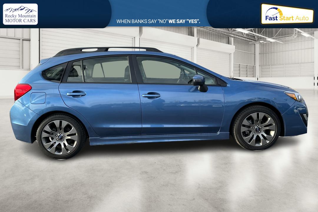 2015 Blue Subaru Impreza 2.0i Sport Limited PZEV 5-Door (JF1GPAW69F8) with an 2.0L H4 DOHC 16V engine, Continuously Variable Transmission transmission, located at 7755 State Street, Midvale, UT, 84047, (801) 753-9063, 40.610329, -111.892159 - Photo#1