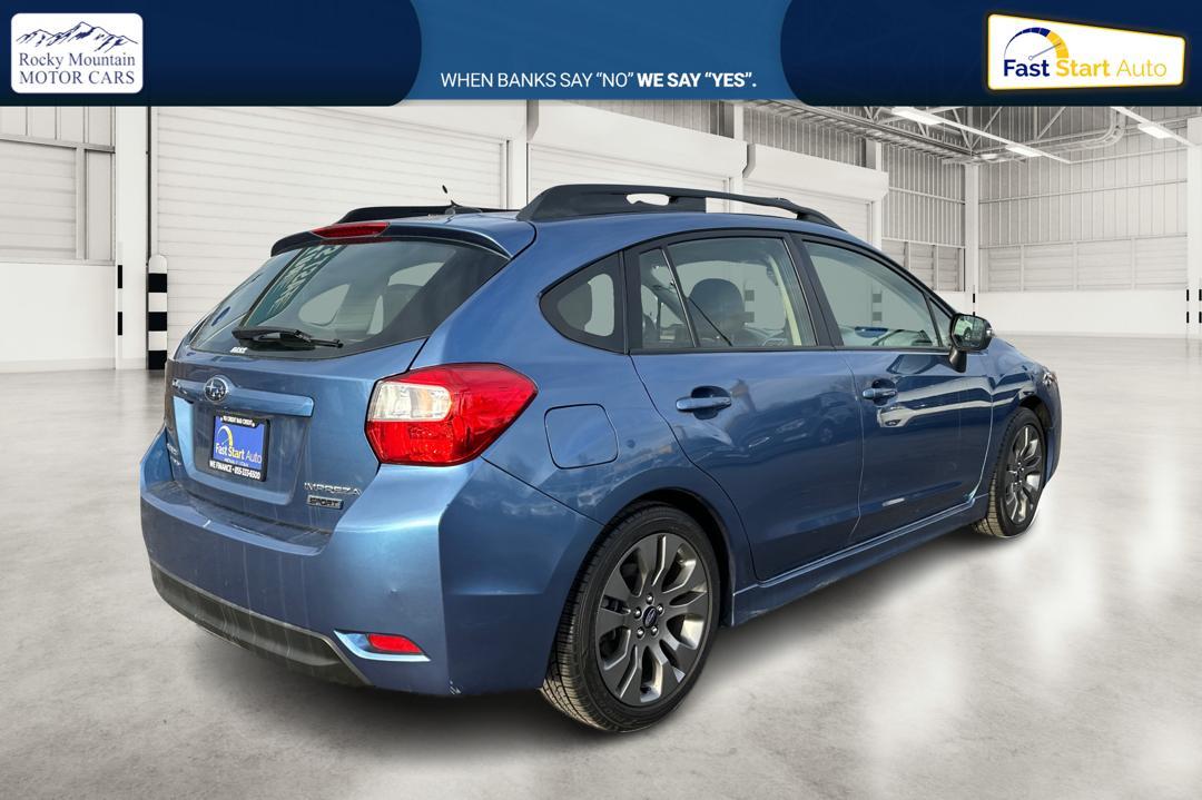 2015 Blue Subaru Impreza 2.0i Sport Limited PZEV 5-Door (JF1GPAW69F8) with an 2.0L H4 DOHC 16V engine, Continuously Variable Transmission transmission, located at 7755 State Street, Midvale, UT, 84047, (801) 753-9063, 40.610329, -111.892159 - Photo#2