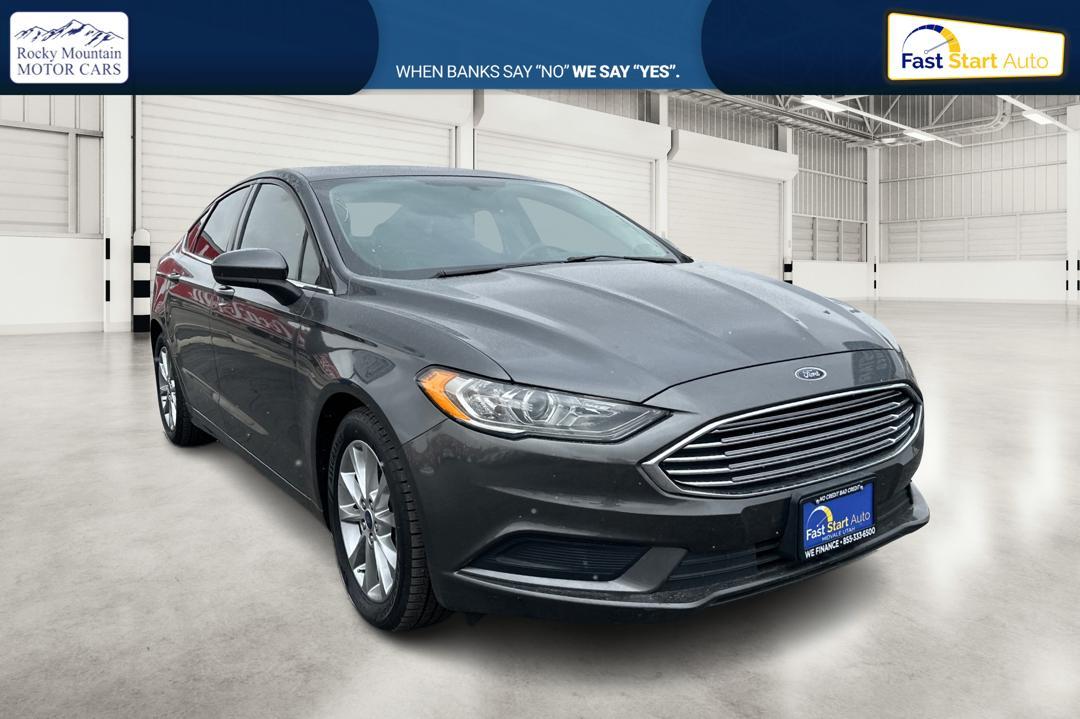 2017 Gray Ford Fusion SE (3FA6P0H73HR) with an 2.5L L4 DOHC 16V engine, 6A transmission, located at 7755 State Street, Midvale, UT, 84047, (801) 753-9063, 40.610329, -111.892159 - Photo#0