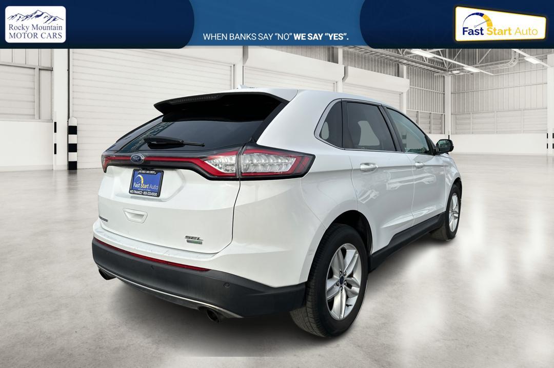 2018 White Ford Edge SEL FWD (2FMPK3J96JB) with an 2.0L L4 DOHC 16V engine, 6A transmission, located at 7755 State Street, Midvale, UT, 84047, (801) 753-9063, 40.610329, -111.892159 - Photo#2