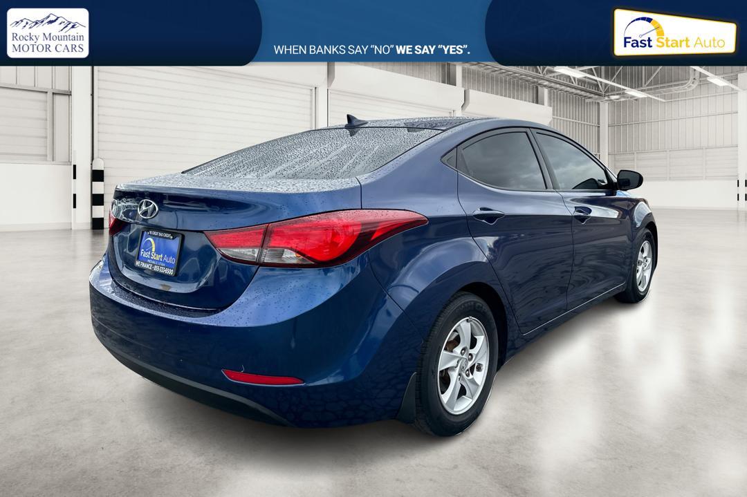 2015 Blue Hyundai Elantra Limited (5NPDH4AE3FH) with an 1.8L L4 DOHC 16V engine, 6-Speed Automatic transmission, located at 7755 State Street, Midvale, UT, 84047, (801) 753-9063, 40.610329, -111.892159 - Photo#2