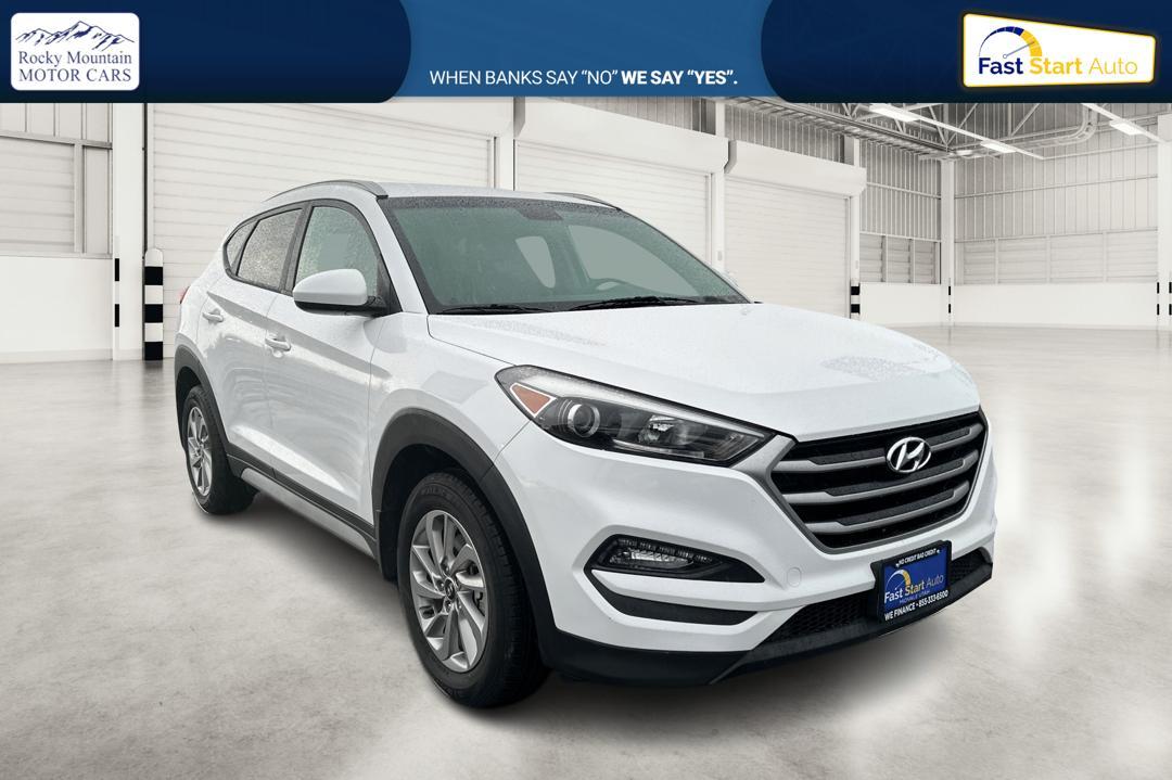 2018 White Hyundai Tucson SE (KM8J33A48JU) with an 2.0L L4 DOHC 16V engine, 6A transmission, located at 7755 State Street, Midvale, UT, 84047, (801) 753-9063, 40.610329, -111.892159 - Photo#0