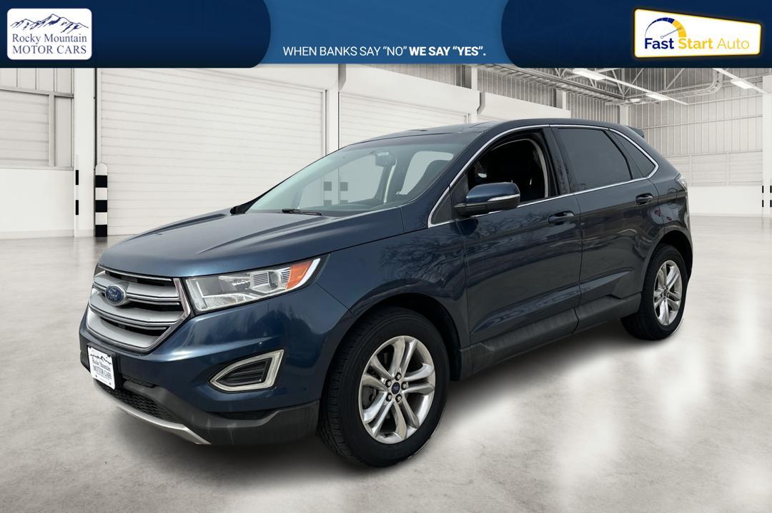 2017 Blue Ford Edge SEL FWD (2FMPK3J87HB) with an 3.5L V6 DOHC 24V engine, 6A transmission, located at 767 S State Road, Pleasant Grove, UT, 84062, (801) 785-1058, 40.354839, -111.736687 - Photo#8