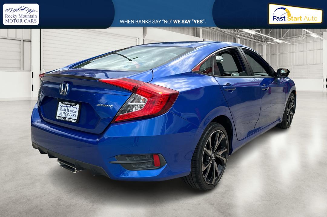 2019 Blue Honda Civic EX Honda Sensing Sedan CVT (2HGFC2F89KH) with an 2.0L L4 DOHC 16V engine, CVT transmission, located at 767 S State Road, Pleasant Grove, UT, 84062, (801) 785-1058, 40.354839, -111.736687 - Photo#2