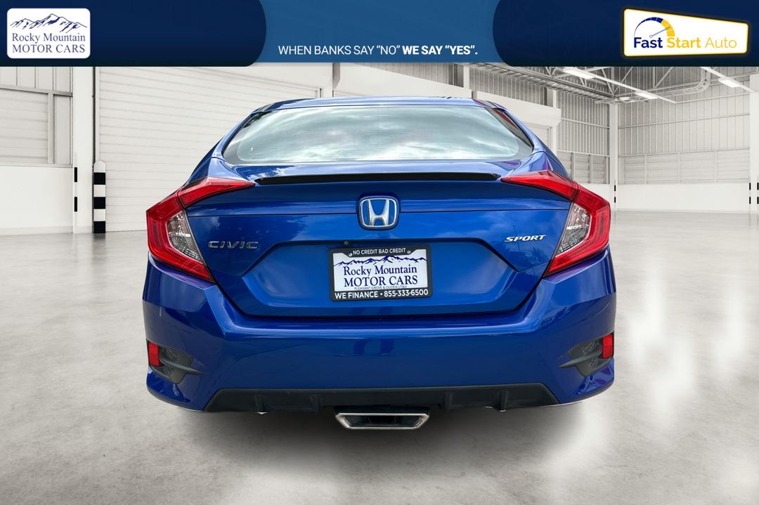 2019 Blue Honda Civic EX Honda Sensing Sedan CVT (2HGFC2F89KH) with an 2.0L L4 DOHC 16V engine, CVT transmission, located at 767 S State Road, Pleasant Grove, UT, 84062, (801) 785-1058, 40.354839, -111.736687 - Photo#4