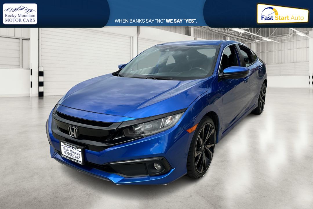 2019 Blue Honda Civic EX Honda Sensing Sedan CVT (2HGFC2F89KH) with an 2.0L L4 DOHC 16V engine, CVT transmission, located at 767 S State Road, Pleasant Grove, UT, 84062, (801) 785-1058, 40.354839, -111.736687 - Photo#8